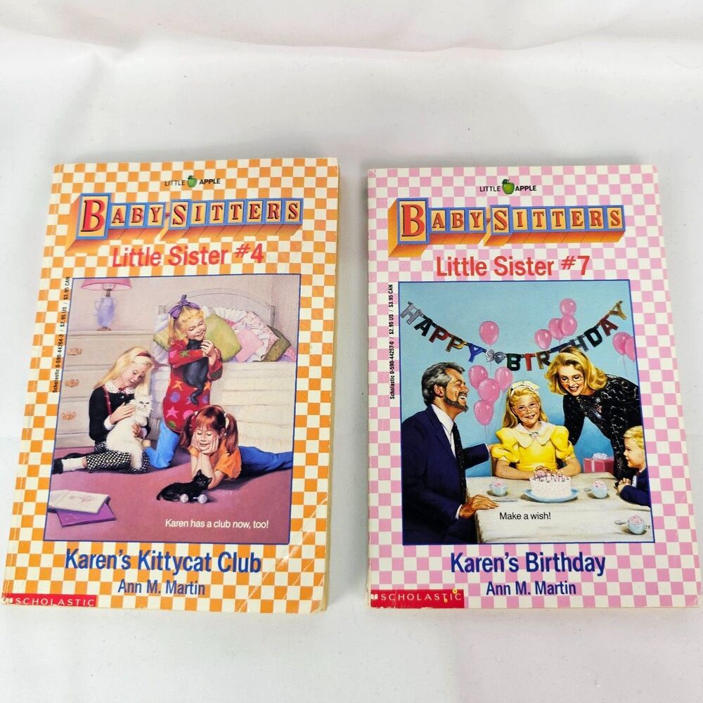 Baby-Sitters Little Sister Books #4 #7 Lot Vintage Scholastic Ann M Martin